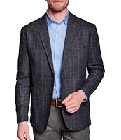 Johnston & Murphy Deconstructed Wool Plaid Blazer