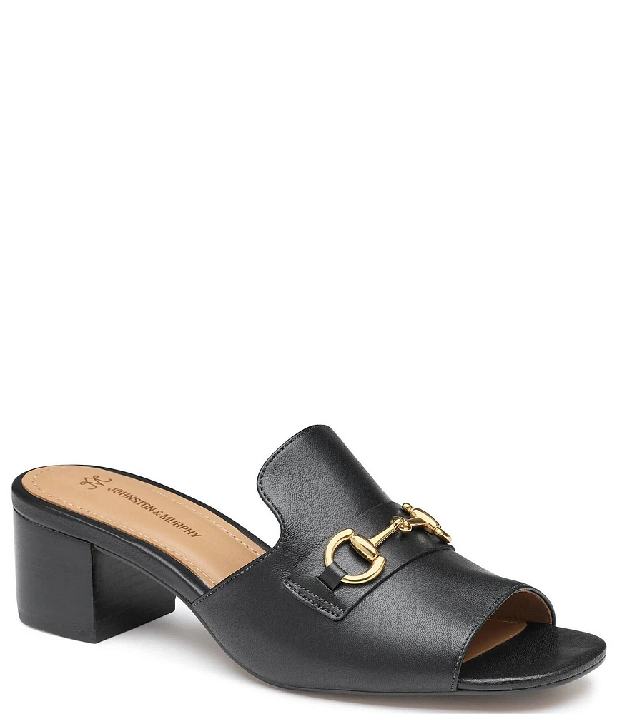 Johnston & Murphy Edith Leather Slide Sandals