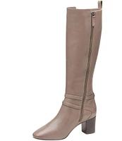 Johnston & Murphy Eleanor Belted Leather Tall Boots