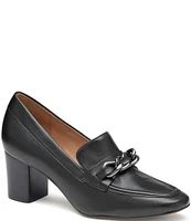 Johnston & Murphy Eleanor Chunky Chain Leather Pumps