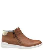 Johnston & Murphy Emery Leather Zip Sneaker Booties