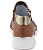 Johnston & Murphy Emery Leather Zip Sneaker Booties