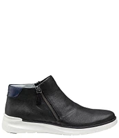 Johnston & Murphy Emery Leather Zip Sneaker Booties