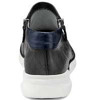 Johnston & Murphy Emery Leather Zip Sneaker Booties