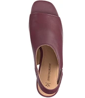 Johnston & Murphy Evelyn Leather Open Toe Shooties