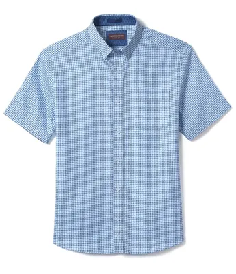 Johnston & Murphy Geo Turbine Textured Print Short Sleeve Shirt