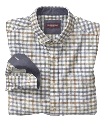 Johnston & Murphy Gingham Corduroy Long Sleeve Woven Shirt