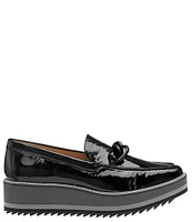 Johnston & Murphy Gracelyn Patent Chain Platform Loafers