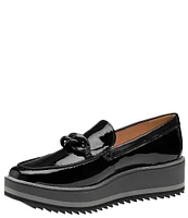 Johnston & Murphy Gracelyn Patent Chain Platform Loafers