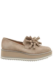 Johnston & Murphy Gracelyn Tassel Suede Platform Loafers