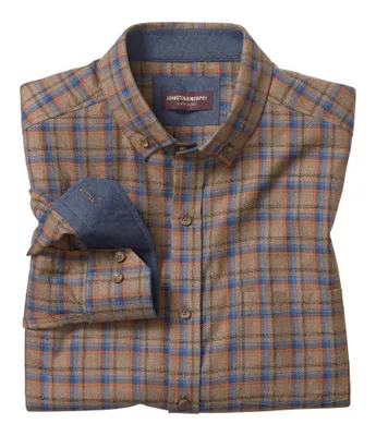 Johnston & Murphy Heather Box Plaid Woven Shirt