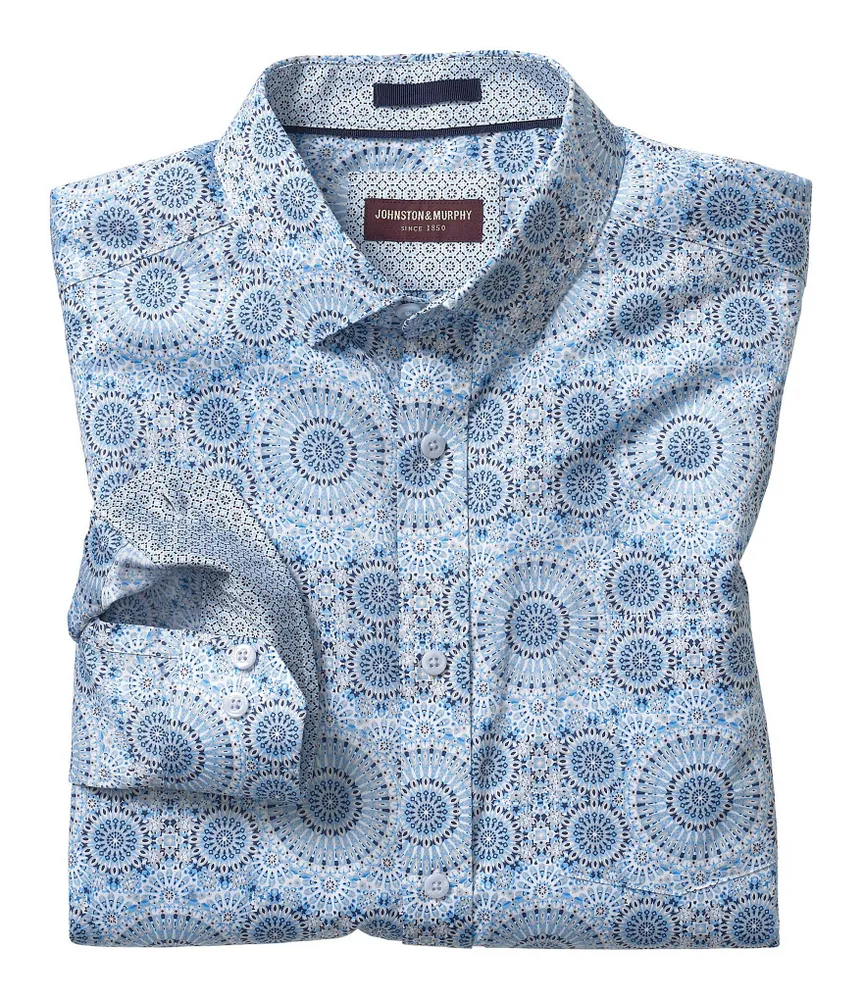 Johnston & Murphy Kaleidoscope Print Long Sleeve Woven Shirt