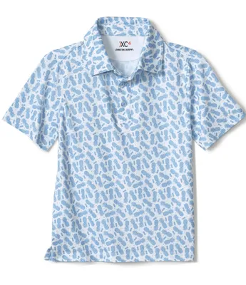 Johnston & Murphy Little / Big Boys 4-16 Pineapple Print Short Sleeve Polo Shirt