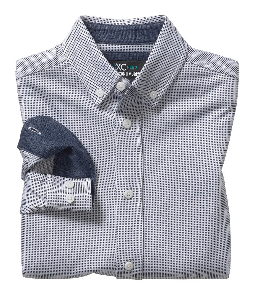 Johnston & Murphy Little/Big Boys 4-16 Long-Sleeve Micro-Dot XC Flex Button-Front Knit Shirt