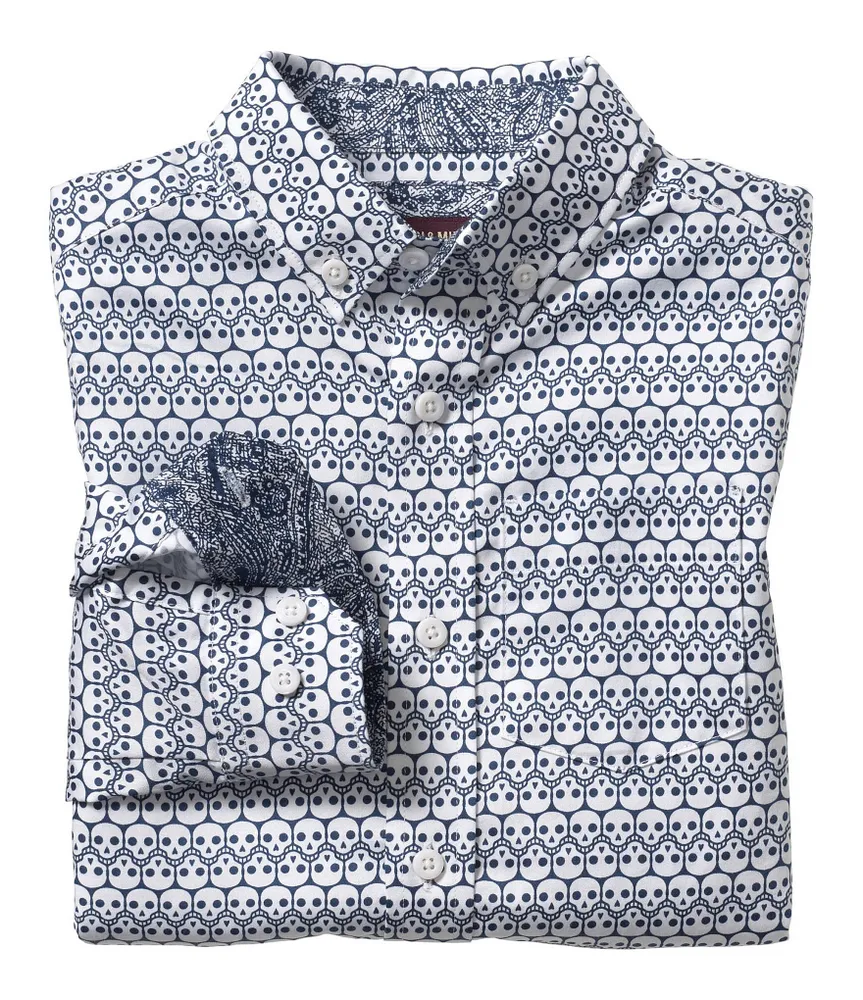 Johnston & Murphy Little/Big Boys 4-16 Long-Sleeve Skull-Printed Woven Shirt