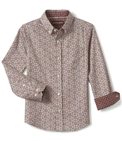 Johnston & Murphy Little/Big Boys 4-16 Long-Sleeve Triangle-Print Woven Shirt