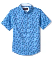 Johnston & Murphy Little/Big Boys 4-16 Family Matching Short Sleeve Lobster Print Shirt