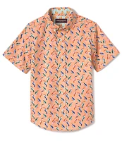 Johnston & Murphy Little/Big Boys' 4-16 Short Sleeve Toucan Print Shirt