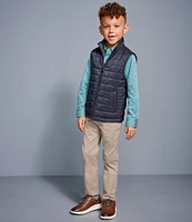 Johnston & Murphy Little/Big Boys 4-16 Sleeveless Reversible Quilted/Knit Vest