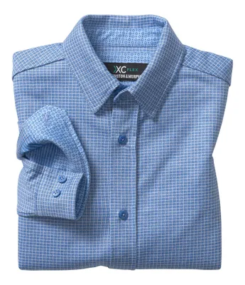 Johnston & Murphy Little/Big Boys 4-16 XC Flex Micro Grid Long Sleeve Button Front Shirt