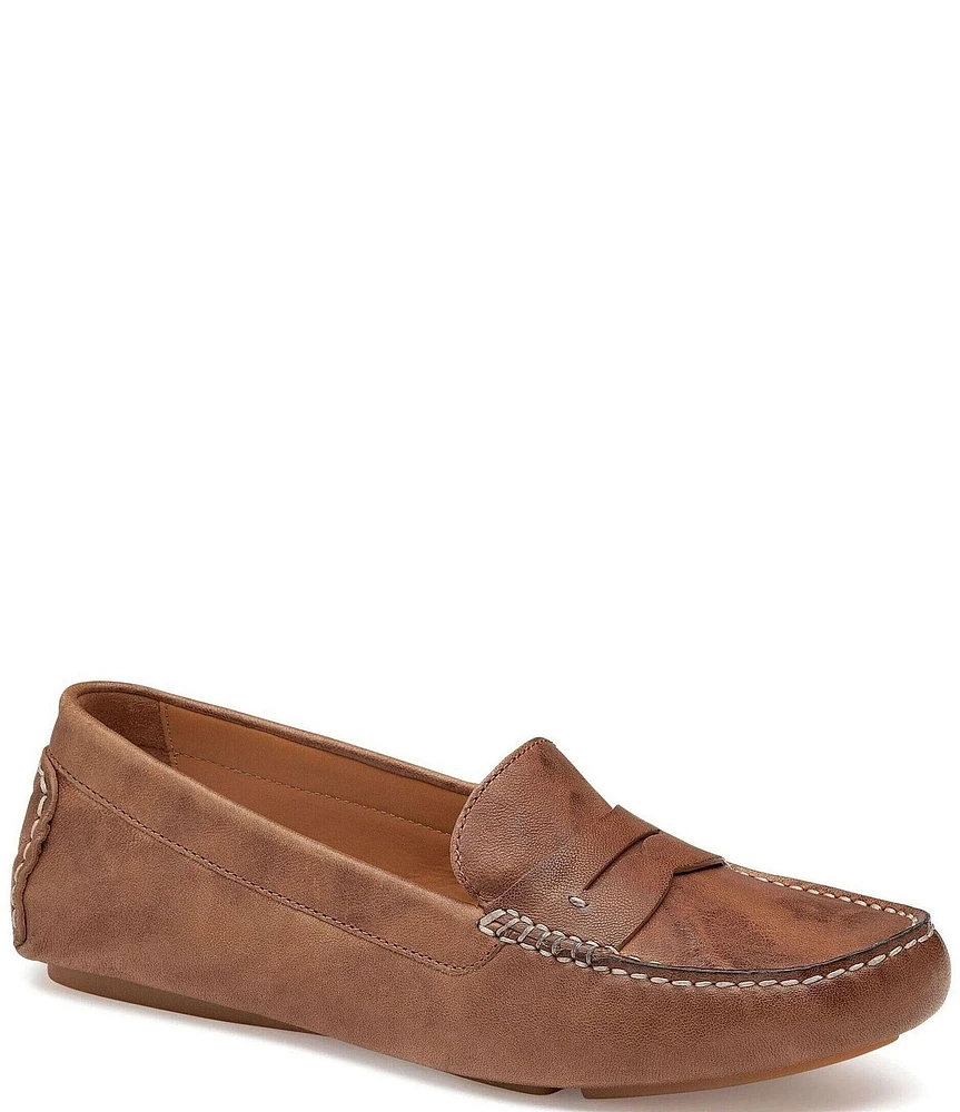 Johnston & Murphy Maggie Leather Driving Penny Loafers