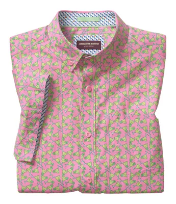 Johnston & Murphy Margarita Print Short Sleeve Woven Shirt