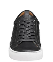 Johnston & Murphy Men's Banks Woven Lace-to-Toe Leather Sneakers