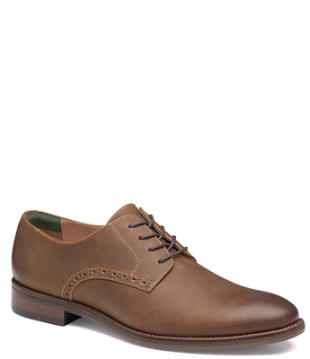 Johnston & Murphy Men's Conard 2.0 Plain Toe Oiled Leather Oxfords