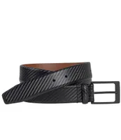 Johnston & Murphy Men's Diagonal Embossed Belt