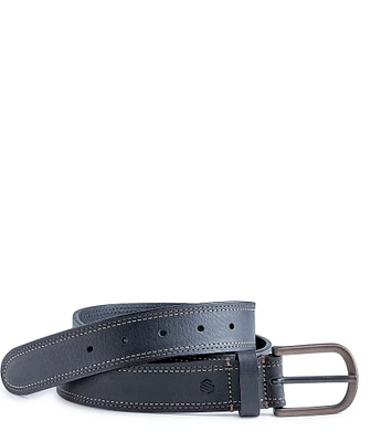 Johnston & Murphy Men's Double Contrast Stitched Belt