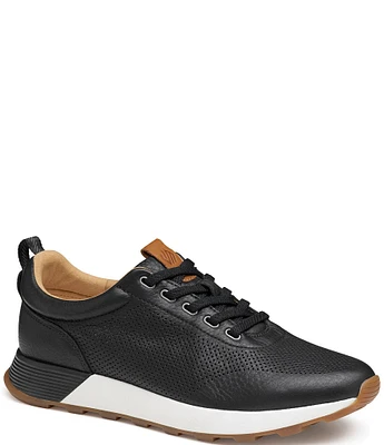 Johnston & Murphy Men's Kinnon Perforated Leather Slip-On Jogger Sneakers