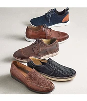 Johnston & Murphy Men's McGuffey Woven Leather Slip-On Sneakers