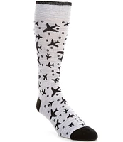 Johnston & Murphy Men's Pima Cotton Planes Novelty Socks