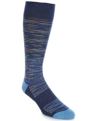 Johnston & Murphy Men's Space-Dyed Stripe Sock