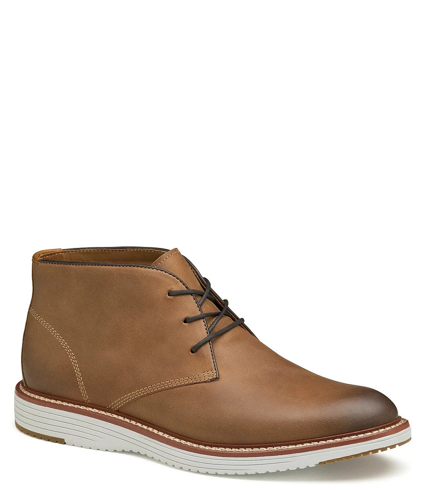 Johnston & Murphy Men's Upton Leather Lace-Up Chukka Boots