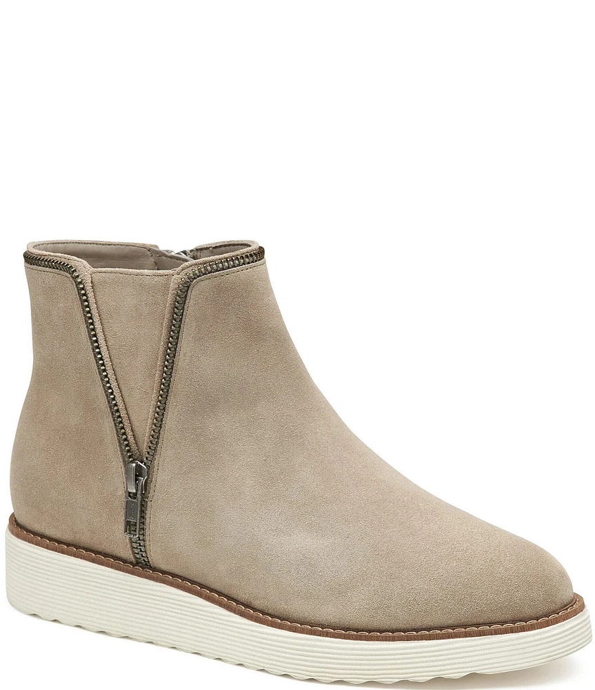 Johnston & Murphy Mitzi Suede Wedge Booties