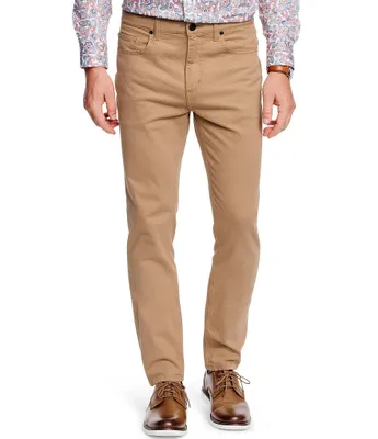 Johnston & Murphy Straight Fit Overdye Denim Stretch Jeans