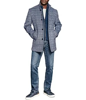 Johnston & Murphy Upton Plaid Wool Blend Car Coat