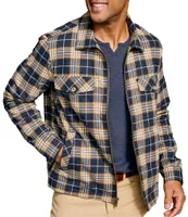 Johnston & Murphy Plaid Zip Shirt Jacket