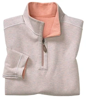 Johnston & Murphy Reversible Solid Quarter-Zip Pullover