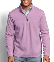 Johnston & Murphy Reversible Solid Quarter-Zip Pullover