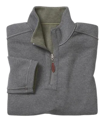 Johnston & Murphy Reversible Solid Quarter-Zip Pullover