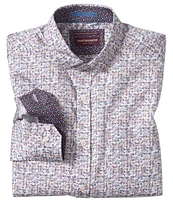 Johnston & Murphy Shadow Box Print Long Sleeve Woven Shirt