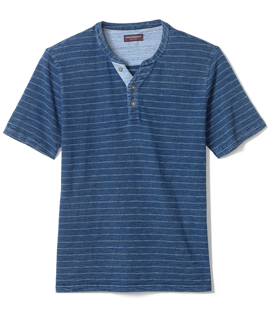 Johnston & Murphy Short Sleeve Henley T-Shirt