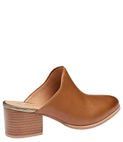 Johnston & Murphy Trista Leather Block Heel Mules