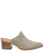 Johnston & Murphy Trista Suede Block Heel Mules