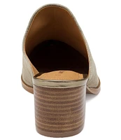 Johnston & Murphy Trista Suede Block Heel Mules