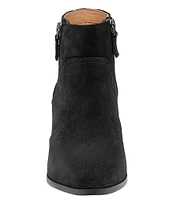 Johnston & Murphy Trista Suede Double Zip Booties