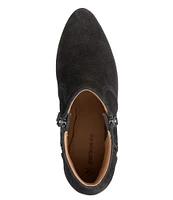 Johnston & Murphy Trista Suede Double Zip Booties