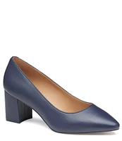 Johnston & Murphy Vicki Leather Block Heel Pumps